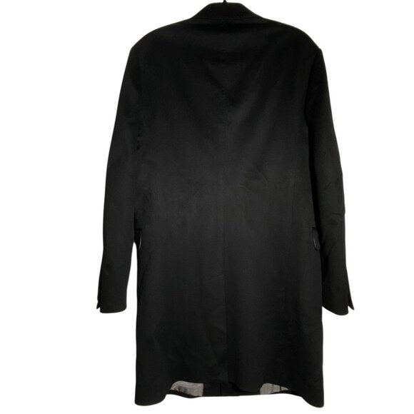 New Saks Loro Piana Wool Cashmere Overcoat Black size 40R - Picture 3 of 7